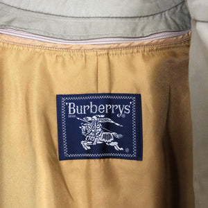 【中古】バーバリー Burberry ステンカラーコート ライナー付 定番チェック ライトカーキ g0704k008-1227