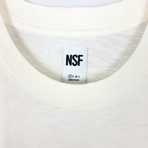 【中古】エヌエスエフ NSF ノースリーブワンピース ロング 裾ランダム カットオフ ホワイト 白 f0921m011-0830