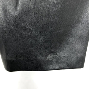 【中古】ルームエイト Room no.8 レザーパンツ 合成皮革 ウエストゴム 裾スリット ブラック 黒 g1110a014