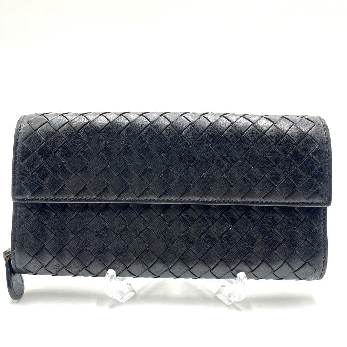 中古】ボッテガヴェネタ BOTTEGA VENETA 長財布 ふた付き イントレ