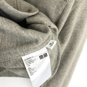 【中古】ユニクロ UNIQLO シャツジャケット ストレッチ オーバーサイズ ブラウン系 g1109n030-0118