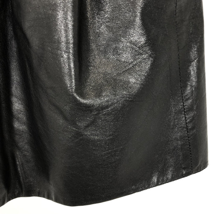 【中古】ドゥロワー Drawer レザーミニスカート ファスナーポケット ウエストゴム ブラック 黒 g0928s002-1228
