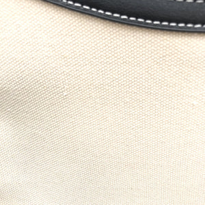 【中古】バイカラー ハンドバッグ 小さめサイズ 黒×生成り シンプル g0704k045-0904