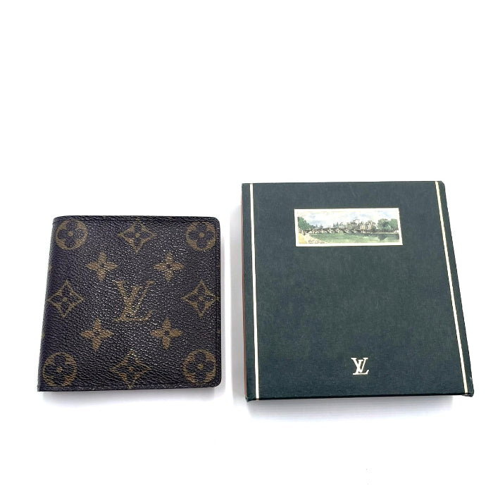 ルイヴィトン LOUIS VUITTON 二つ折り財布 モノグラム レザー 箱