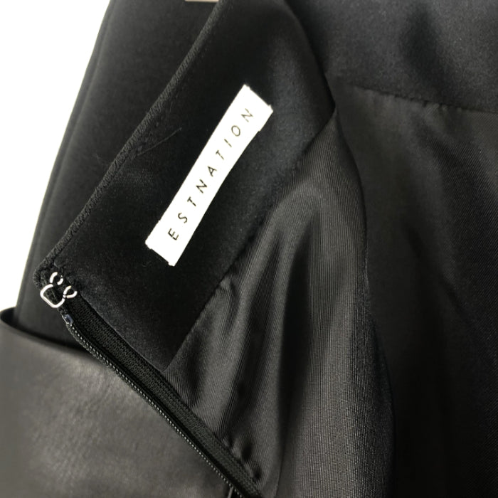 【中古】エストネーション ESTNATION スカート レザーポケットタイトスカート ラップスカート ブラック 黒 g0929Y008-1102