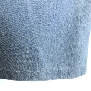 【中古】ドゥロワー Drawer デニムスカート セミタイト 台形 白ステッチ デニムライトブルー g1023t015-1121