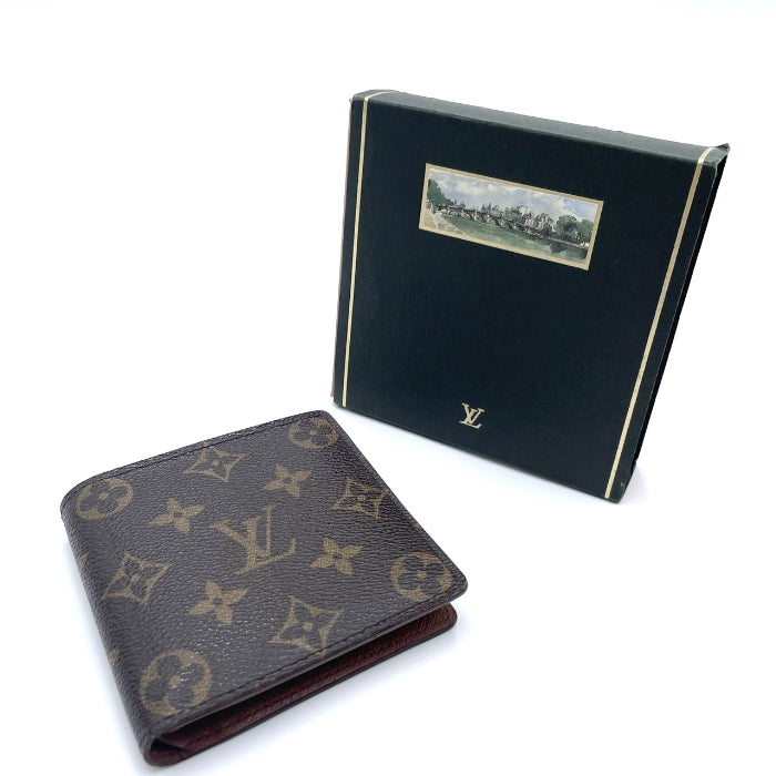 中古】ルイヴィトン LOUIS VUITTON 二つ折り財布 モノグラム レザー 箱