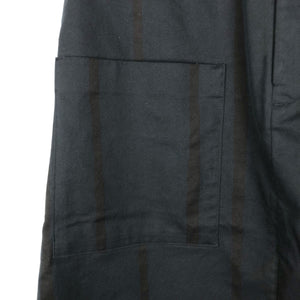 【中古】ギャルリーヴィー GALERIE VIE スカート ひざ丈 台形スカート ストライプ パッチポケット ネイビー 紺×黒 g1116n003-0117