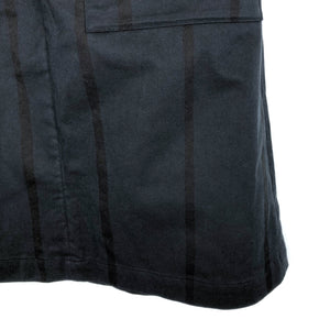 【中古】ギャルリーヴィー GALERIE VIE スカート ひざ丈 台形スカート ストライプ パッチポケット ネイビー 紺×黒 g1116n003-0117