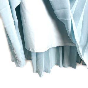 【中古】エリオポール heliopole プリーツスカート シアー 透け感 ふんわり ライトブルー 水色 g0925i019-1117