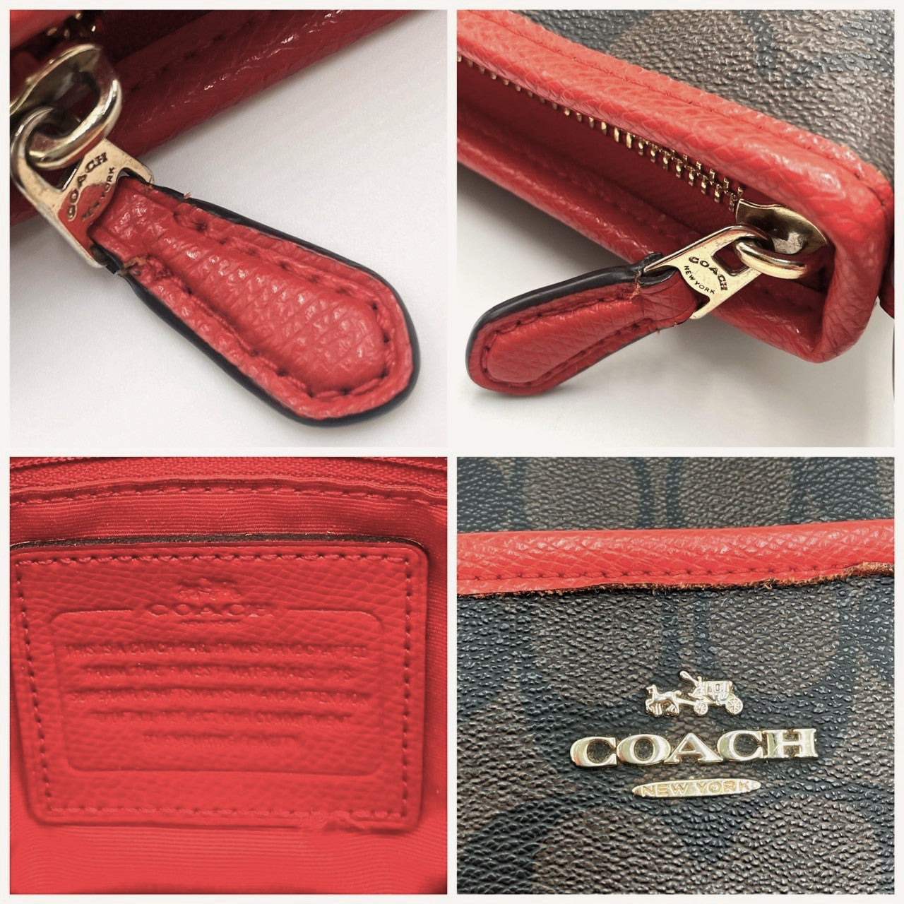 中古】コーチ COACH ショルダーバッグ シグネチャー オレンジ