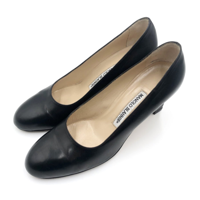 中古】マノロブラニク MANOLO BLAHNIK パンプス ラウンドトゥ