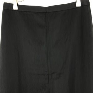 【中古】ローヘン LOHEN タイトロングスカート 上品 サテン風 美シルエット ブラック 黒 g0706k005-0117