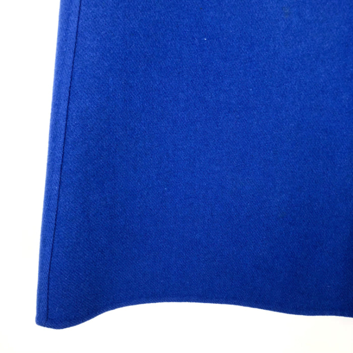 【中古】ドゥロワー Drawer メルトンタイトスカート ダブルフェイス ひざ丈 ブルー 台形 g0831s006-1117