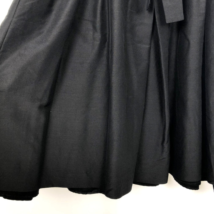 【中古】イエナ IENA ノースリーブワンピース ボックスプリーツスカート リボン ブラック 黒 g0925i021-1117